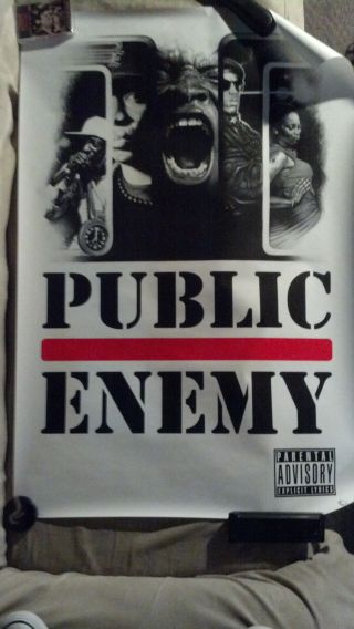 Public Enemy Poster Black And White Pencil Sketch Group Shot Oop 24x36 2007