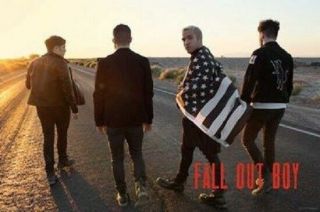 Fall Out Boy Flag Group 24x36 Music Poster Fallout Pat Stump Pete Wentz