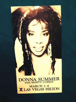 Donna Summer Postcard Hot Stuff B&w Rare Las Vegas Disco