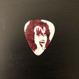 KISS Hottest Earth Tour Guitar Pick Paul Stanley Signed Mansfield MASS 8/7/10 3