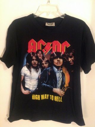 Ac/dc Highway To Hell Album Cover L T - Shirt Angus Young Bon Scott Night Stalker