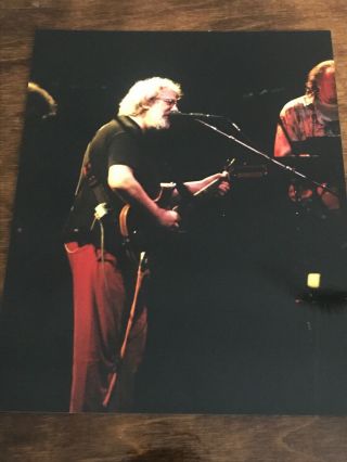 Vtg Jerry Garcia Grateful Dead 8x10 Glossy Photo Playing Guitar While Singing