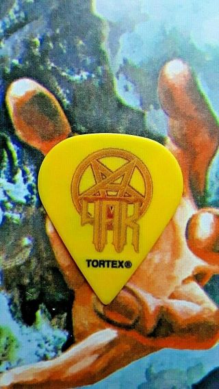 Anthrax Jon Donais 2016 For All Kings Pointed Yellow Guitar Pick