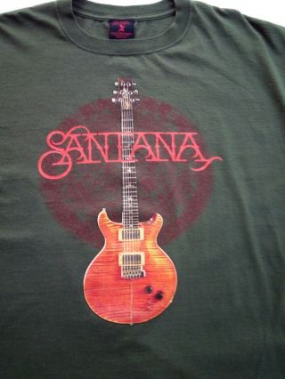 Santana - - Mens T Shirt - - 2x - - Pre - Owned - - Print On Back