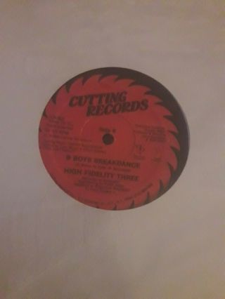 B Boys Breakdance " High Fidelity Three " Orig 12 " 1984