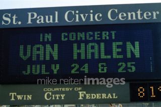 Van Halen Photographic Print 1979 St.  Paul Civic Center Sign