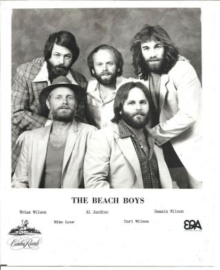 The Beach Boys,  Vintage Official 8x10 Glossy Press Photo Rare Classic Line - Up