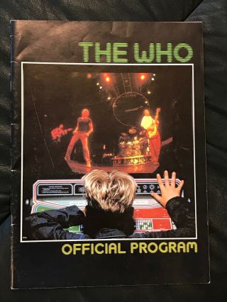 The Who 1982 Official Rock Concert Program Pete Townsend Roger Daltrey