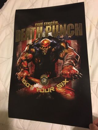 Five Finger Death Punch 11x17 Poster Got Your Six Disturbed Avenged Sevenfold