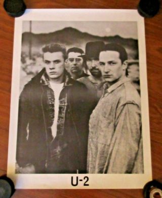 Rare U2 (with Dash " U - 2 ") Vintage Black And White Band Poster - 1980 
