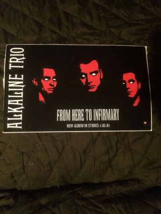 Alkaline Trio 2001 From Here To Infirmary Promotional Sticker Emo Pop Punk Skiba
