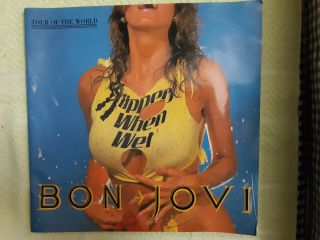 Bon Jovi Slippery When Wet Tour Program 1987 Great Photos Some Cover Damage