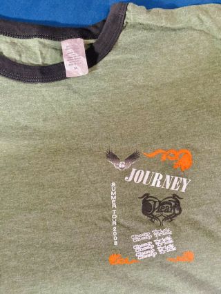 Journey | Heart | Trick - 2008 Local Crew Summer Tour Shirt Green Size Xl