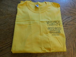 Matchbox Twenty Goo Goo Dolls Concert Tour Local Crew T - Shirt Size Xl
