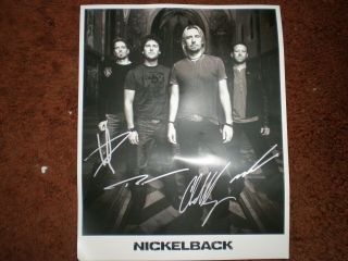 Nickelback Fully Autographed 8x10 Photo All The Right Reasons