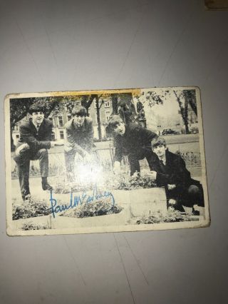 1964 T.  C.  G.  ThE Beatles Signed Trading Card 1st Series No.  22 Paul McCartney 2