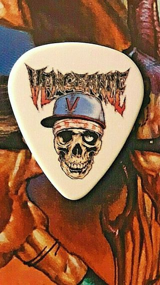 Avenged Sevenfold Zacky Vengeance Guitar Pick (white) W/ Zv Designs On Back
