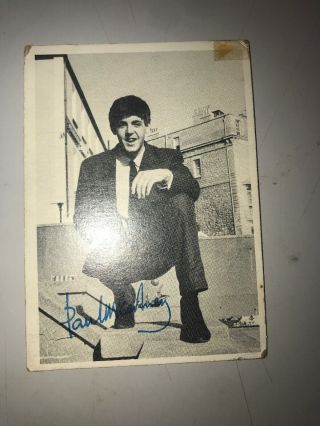 1964 T.  C.  G.  ThE Beatles Signed Trading Card 1st Series No.  58 Paul McCartney 2