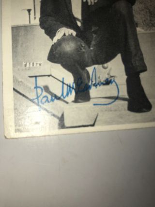 1964 T.  C.  G.  ThE Beatles Signed Trading Card 1st Series No.  58 Paul McCartney 5