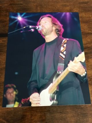Vintage Eric Clapton 8x10 Glossy Photo Playing Guitar While Singing