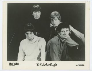 The Who 1979 The Kids Are Alright Mca Records 8 " X 10 " Promo Glossy Photo