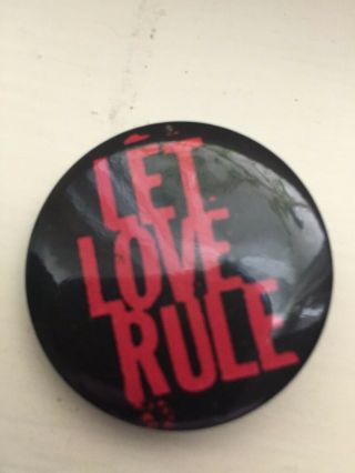Lenny Kravitz Rare Let Love Rule Pin Button