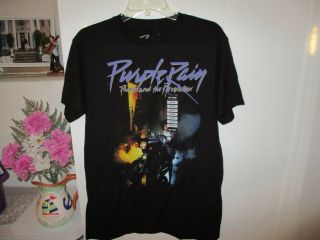 Nwt Prince Purple Rain Black Short Sleeve T - Shirt Size M