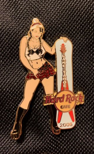 Hard Rock Cafe 2006 Lake Tahoe Snowboard Babe Girl Pin