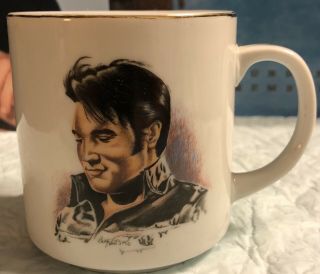 Vintage 60s Japan Elvis Presley Coffee Mug Cup