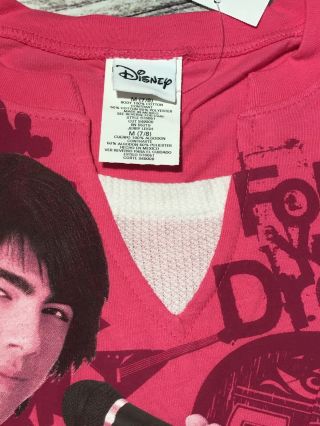 Disney Camp Rock Girls Shirt Jonas Brothers Nick Jonas Joe Kevin PINK T - Shirt 5