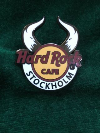Hard Rock Cafe Pin Stockholm Icon Logo Classic Logo With Viking Helmet Horns