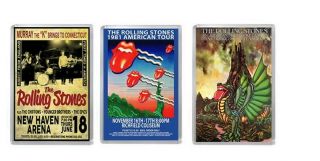 3 X Rolling Stones Vintage Concert Posters Themed Fridge Magnets 4