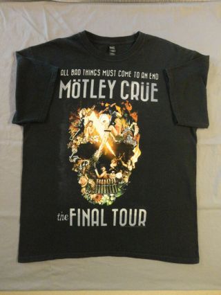 Motley Crue The Final Tour 2014 T - Shirt Large (825)