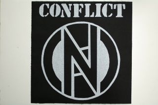 Conflict Back Patch (bp10) Punk Rock Discharge Gbh Adicts Dead Kennedys Ramones