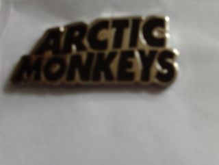 Arctic Monkeys Enamel Metal Pin Badge Black Silver Length 1.  5 Inches / 40 Mm