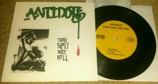 Antidote - Thou Shalt Not Kill 7 " (black Wax) Unplayed Sxe Nyhc Gb Cro - Mags