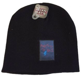 Pink Floyd Black Knit Hat / Cap The Wall Album Winter Ski Beanie Look
