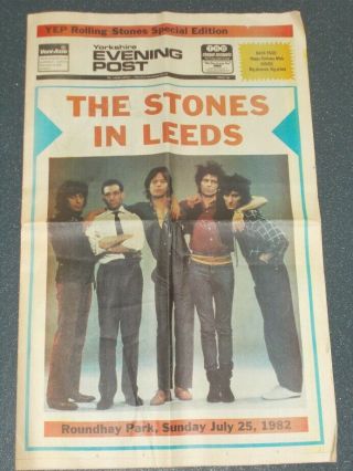 Yorkshire Eveninig Post 1982 The Rolling Stones Special Edition 15 Pages Of Pics