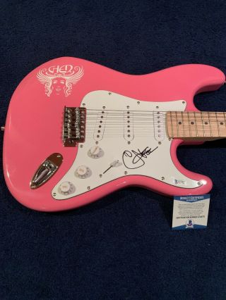 Rare And Gorgeous Cher Authentic Signed Strat Style Guitar Beckett