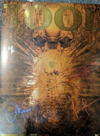 Tool Signed Poster - Pnc Arena Raleigh,  Nc 11/24/2019 - 90