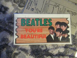 Beatles VINTAGE INCREDIBLY RARE SET OF 45 ' PLAKS ' BUBBLE GUM CARDS 5