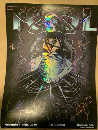 Tool Poster Boston Signed 11/14/19