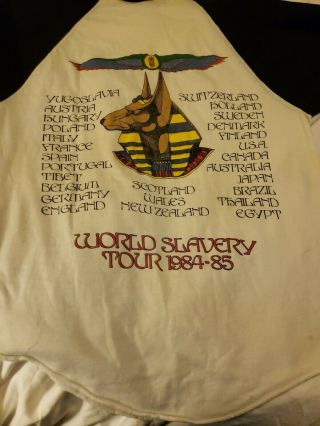 Vintage Iron Maiden Concert Shirt long 3/4 length sleeve large 1984 Powerslave 3