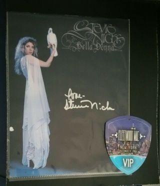 Fleetwood Mac Stevie Nicks Signed Autographed Framed 8x11 Photo,  Vip Pass
