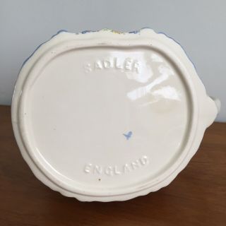 Vintage Sadler Teapot Ye Daintee Ladyee Blue and White Full Chintz Panel England 10