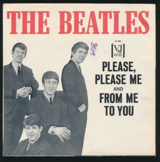 Beatles RARE 1964 VJ ' PLEASE PLEASE ME PICTURE SLEEVE VG,  / N - 2