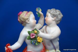 Lovely Meissen Porcelain Figure Group Figurine Putti Cherubs
