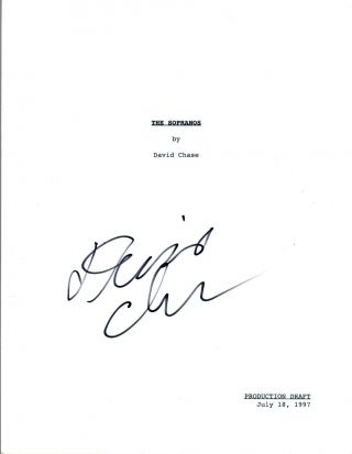 David Chase Signed Autographed The Sopranos Pilot Episode Script Vd