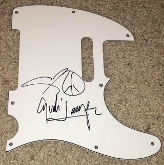 Cyndi Lauper Signed Autograph Telecaster Guitar Pickguard W/proof