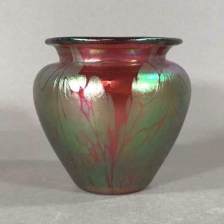 Loetz " Medici " Iridescent Art Glass Vase,  Czech Jugendstil,  C.  1902